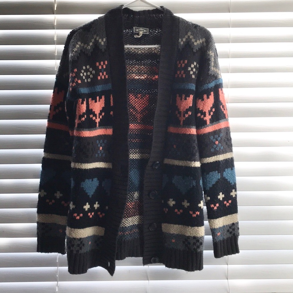 Chunky button up sweater